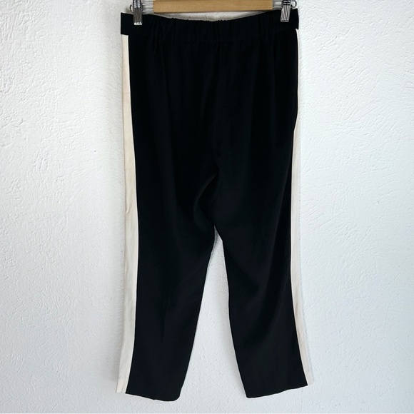 Aritzia Babaton Conan Cropped Pant Black Tuxedo Stripe Sz 6 - Picture 3 of 6
